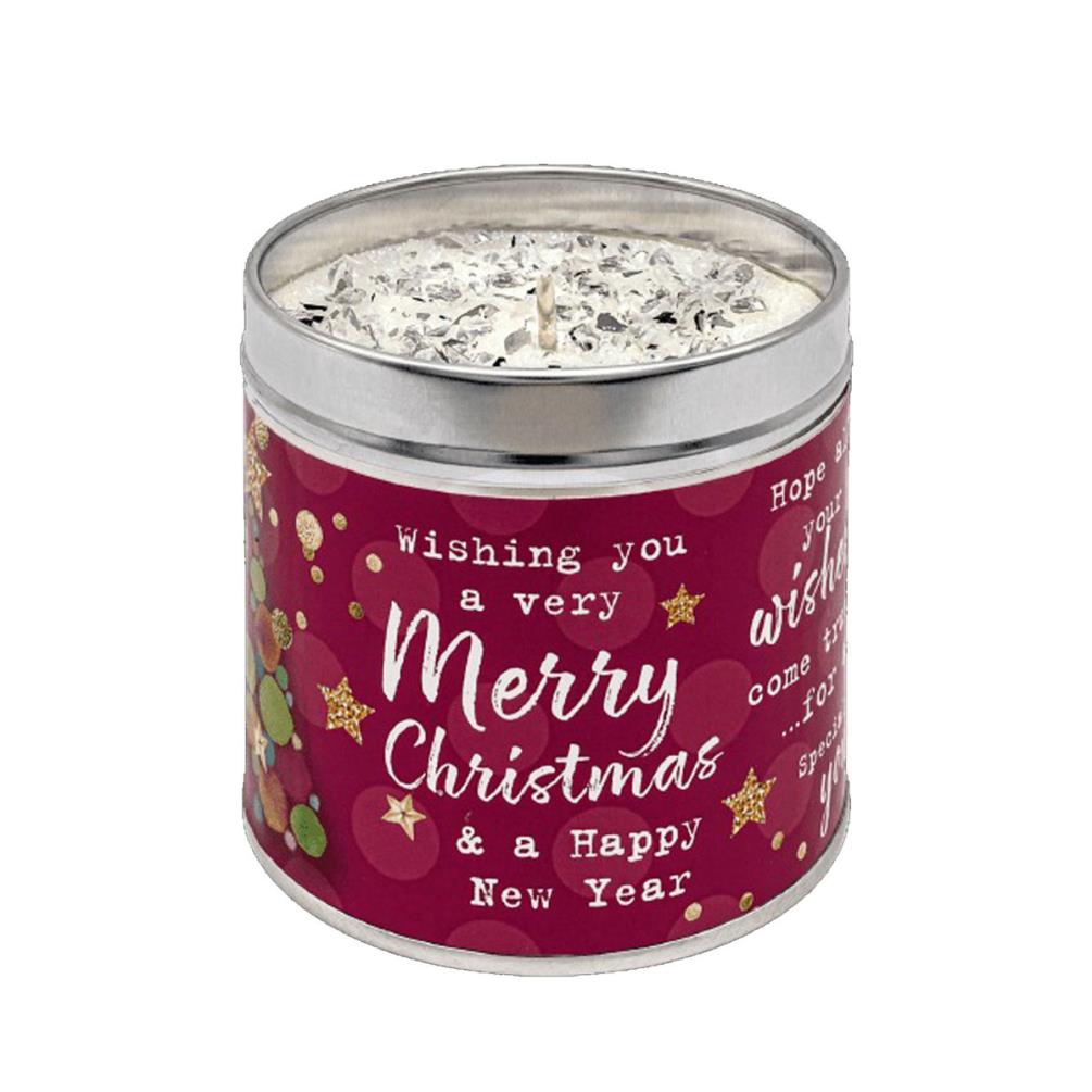Best Kept Secrets Merry Christmas Festive Tin Candle £8.99